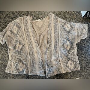 Tan and Cream Knit Cardigan